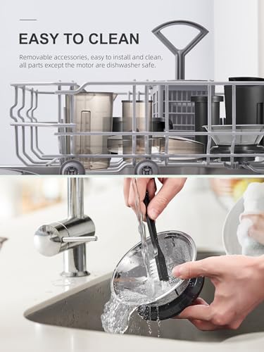 Extracteur de Jus Centrifuge 800W avec Large Goulotte de 3 Pouces, Facile à Nettoyer, Acier Inoxydable, Sans BPA, Idéal pour Fruits et Légumes (Sliver, 500W) - imagen 4