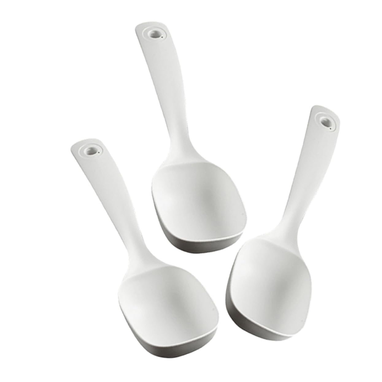 Alipis 15 Pz cucchiaio cucina cucine maniglione kitchen farinata Cuociriso mestolo per il porridge mestolo da minestra domestico da ristorante mestoli per servire pp bianca