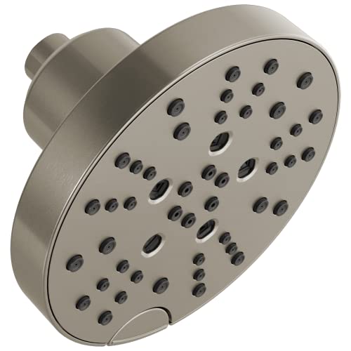Delta 52668 Universal Showering Components 1.75 GPM Multi Function Shower Head with H2Okinetic Technology - Lumicoat Stainless