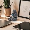 Black Bear Figurine with Computer and Coffee Wildlife Resin Statue for Rustic Cabin Decor, Lodge Office Desk Display, Home Decoration Gift for Nature Lovers, Hunters, and Animal Figurine Collectors.