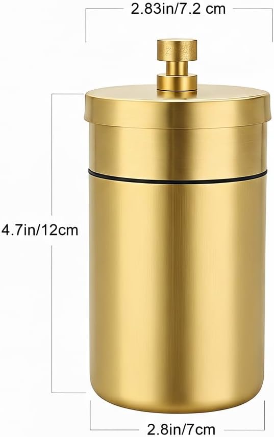 Stainless Steel Auto Ashtrays with Lid Car Ashtray Smell Proof Portable Smokeless Detachable Windproof Extinguished Butt Bucket Ash Tray for Car Cup Holder (golden)