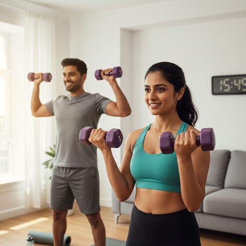 Image of Vinyl Dumbbells (purple, 2kg)