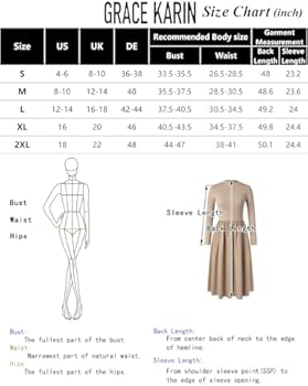 GRACE KARIN Elegante dames midi jurken kant lange mouwen ronde hals A-lijn jurken casual effen formele cocktail jurken, Zwart, M