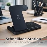 Grundig bezprzewodowa ładowarka 3 w 1, szybka ładowarka do smartfona, smartwatcha i słuchawek, bezprzewodowa ładowarka do iPhone'a i Samsunga - składana konstrukcja
