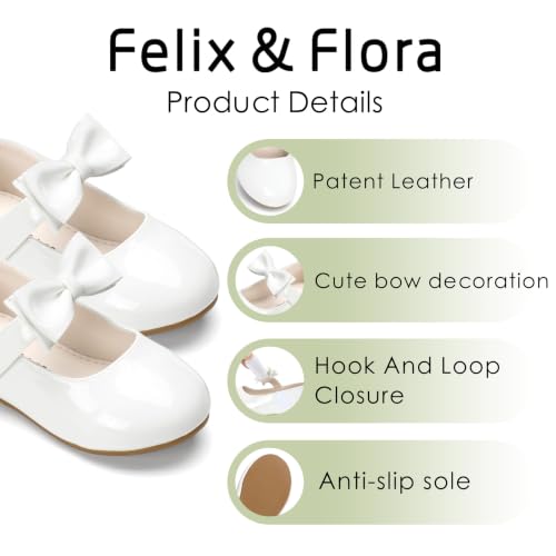 Image of Felix & Flora Toddler Flower Girl Dress Shoes - Girl Ballet Flats Party School Shoes Wedding