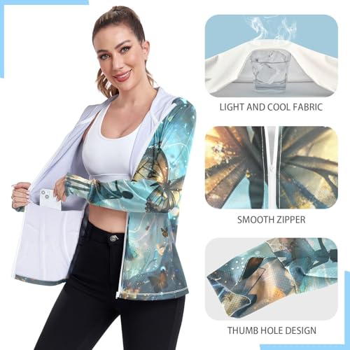 senya Women's Sun Protection Shirt Sunflower Cooling Long Sleeve4