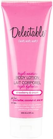 Delectable by Cake Beauty Triple Moisture Body Lotion, Strawberry/Cream