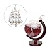 Produktbild Nandae Whiskey Decanter Set 1000 ml Globus Whiskykaraffe mit Holzbasis - Schiff