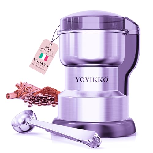 Macina Caffe' Elettrico 300W, Macinacaffè, Macinatura Regolabile Macina Caffe per Espresso/Gocciolamento/Versamento. Macinacaffè Per caffè, spezie e altri alimenti (Argento-150)