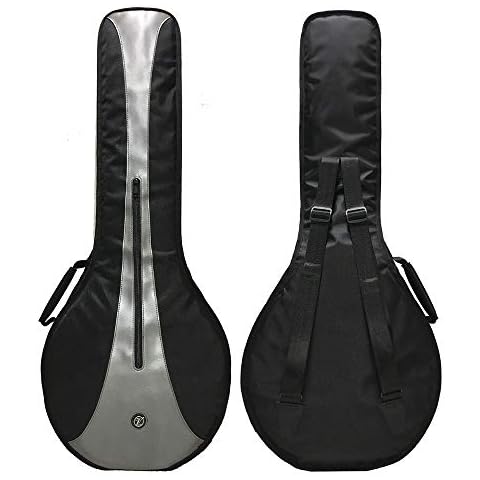 MoonEmbassy Banjo Gig Bag 600D Water-resistant Oxford Cloth Backpack Strap with 12mm Cotton Padded Banjo Case Cover