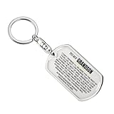 To My Grandson Keychain Inspirational Remember Whose Grandson You Are Birthday Graduation Christmas Gift from Grandma Grandpa