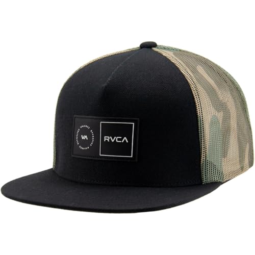 Image of RVCA Men's Trucker Hat, Adjustable Snapback Cap for Streetwear & Skating, Lightweight Breathable All-Day Comfort