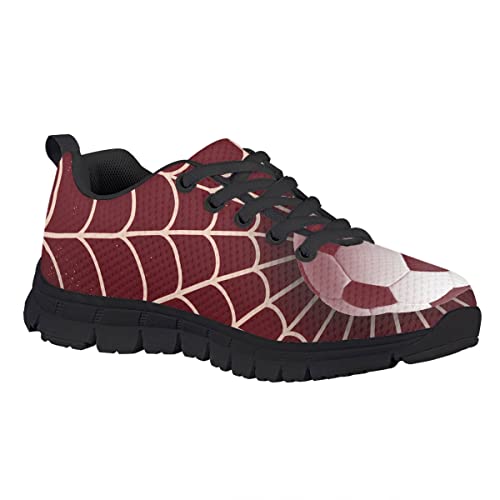 AmzPrint 8 Billiard Ball Print Breathable Mesh Unisex-Child Tennis Walking Shoes Lace Up Low-Top Vintage Sneakers Size 12