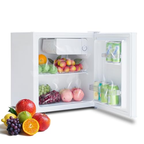 Techomey 46L Mini Table Top Counter Fridge White