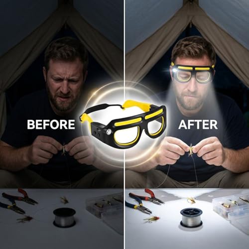 Gafas LED con 5 modos de iluminación ajustables que evitan la fatiga visual 6