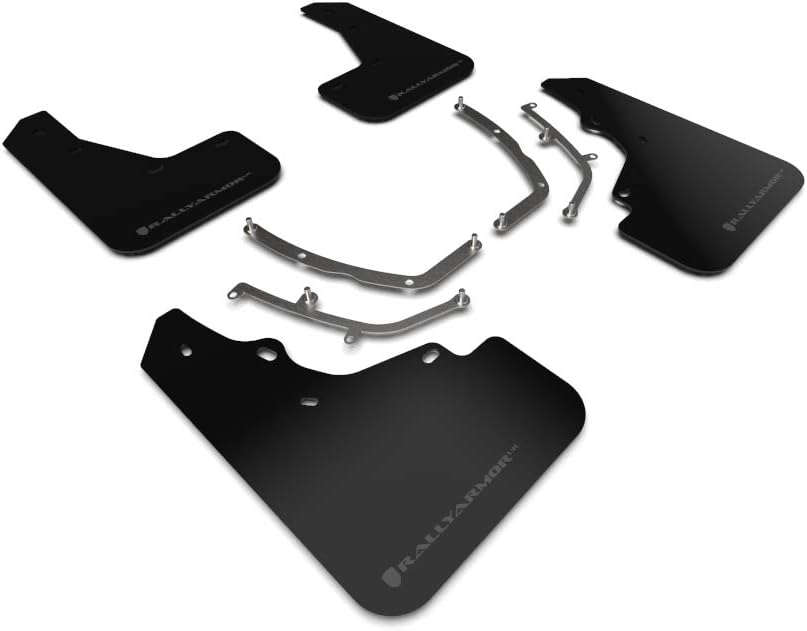 Rally Armor Black UR Mud Flap with Dark Grey Logo FITS 2019+ Mazda3 GT Sport Hatch MF61-UR-BLK/DGRY