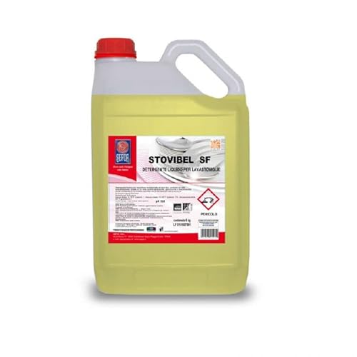 STOVIBEL SF - Limpiador de lavavajillas profesional para aguas duras sin fosfatos, con efecto brillante, para vajilla, cubiertos y vasos, bidón de 6 kg Cover