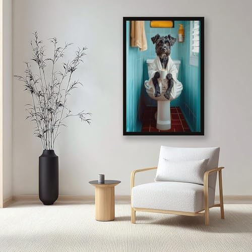 Impression toile schnauzer géant : art mural salon 50x76 cm