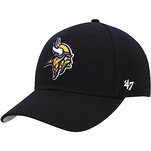 '47 Men's Black Minnesota Vikings MVP Adjustable Hat