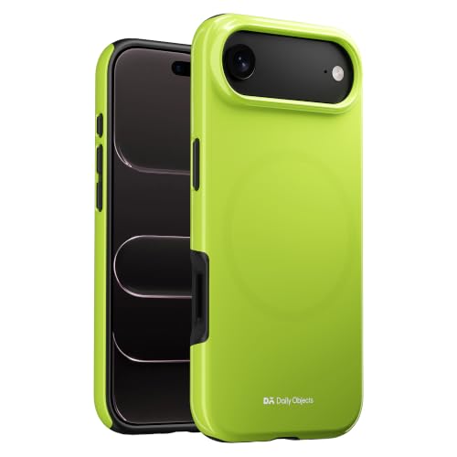 Image of DailyObjects Enamel Bumper MagSafe Case for iPhone Air Compatible with Mag-Safe Wireless Charging | Lime Hybrid Magnetic Back Cover