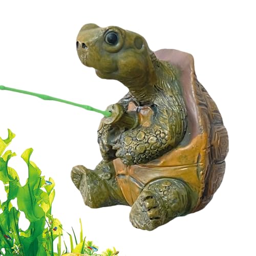 Figure des tortues de jardin - Ponde de pêche à l'eau Décoration de la résine Modèle de résine Zierde | Décoration de tortue animale miniature Terrasse Terrasse Élément principal Figure décorative bij