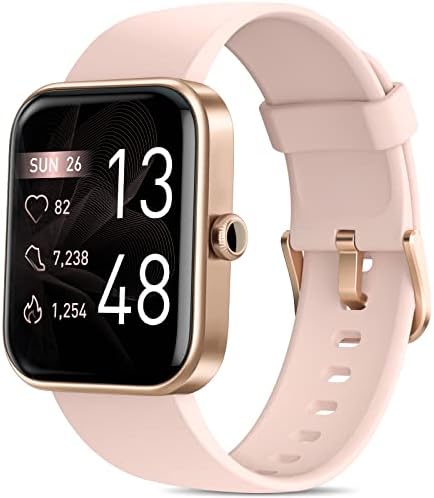 Smart Watches for Women, AOKESI 2021 Smart Watch for Android Phones and iPhone Compatible with Alexa Built-in, 5ATM Waterproof Fitness Smartwatch with Sleep Tracker, Heart Rate, Blood Oxygen Monitor