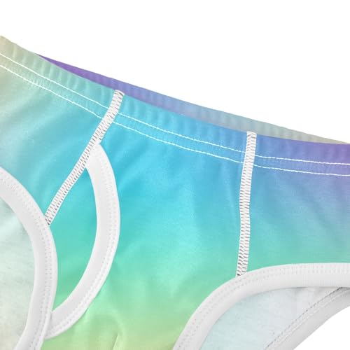 ODAWA Boys' Boxer Briefs Soft Prismatic Rainbow Gradient Cotton Boys Underwear Boys Boxer Briefs 5t4