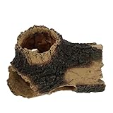Mipcase Cueva Decorativa para Acuarios de Resina Grande Refugio Artificial Forma de Tronco de Árbol Hueco Accesorio para Tortugas y Peces Decoración Resistente para Peceras y Terrarios