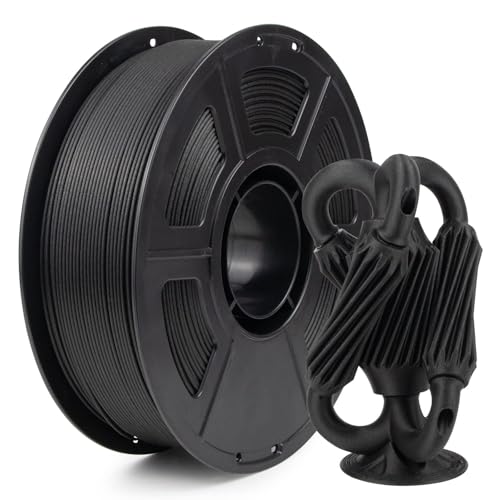 Image of Carbon Fiber PA12 3D Printer Filament 1.75mm Black, High Rigidity Heat-Resistant 3D Printer Filament,Abrasion Resistance for Functional Parts Carbon Fiber Fit Most 3D FDM Printers