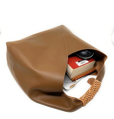 Genuine Cowhide Leather Shoulder Handbag Purse Triangle Tote2