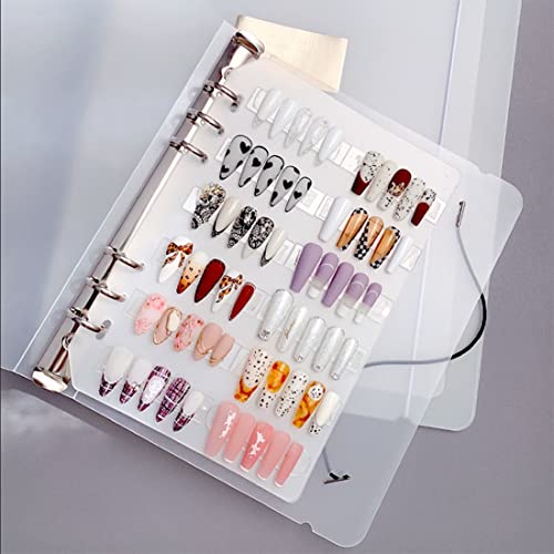 Organiseur à ongles A5 livre amovible pour faux ongles press on 23x18cm