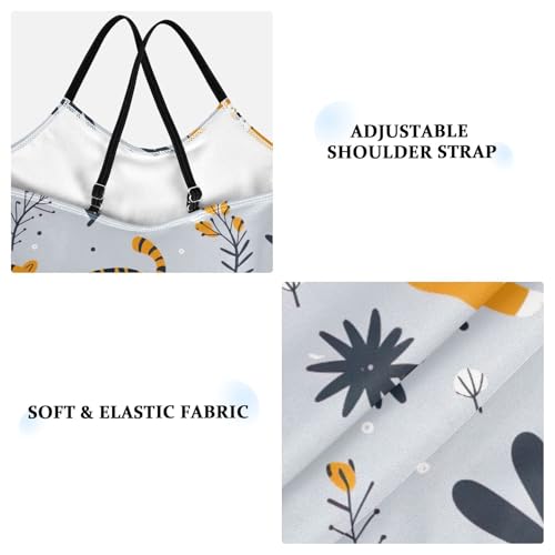 Cute Tiger Girls One Piece Swimsuit Beach Swimwear 208543213