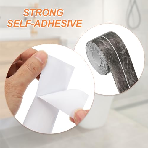 Image of PATIKIL Caulk Tape Waterproof Self Adhesive, PVC Toilet Caulking Sealant Strip Bathtub Caulk Sealing Strip Tape for Bathroom Kitchen Countertop, Ink Painting (1.5 Inch x 10.5 Ft)