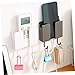 VILLFUL 3pcs Wall-Mounted Phone Storage Box Charging Stand Hooks for Organizing Phones Cables and Items Black White Gray for Bedroom Bathroom and Office