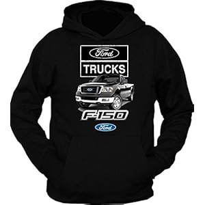 Lucky Ride FORD TRUCKS F-150 Black 4×4 BUILT TOUGH HOODIE SWEATSHIRT
