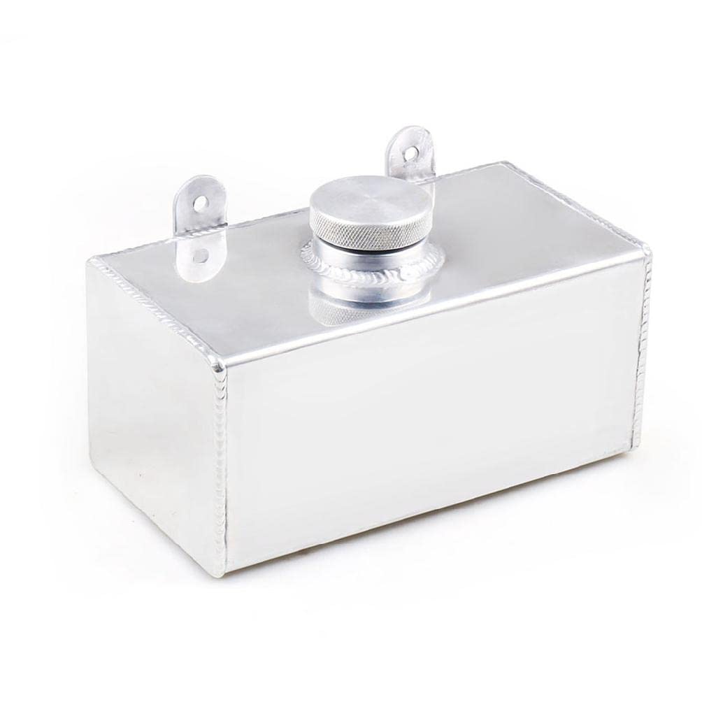 Bouteille de liquide de refroidissement en aluminium poli pour réservoir de réservoir avec bouchon universel en aluminium