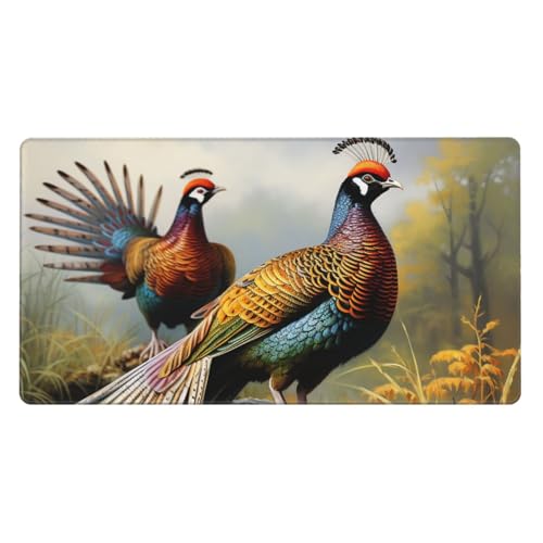 Tapis de souris de jeu avec animaux et faisans pour bureau d'ordinateur