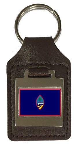 Porte-clés en cuir gravé Guam pour sécuriser vos clés de maison en voyage