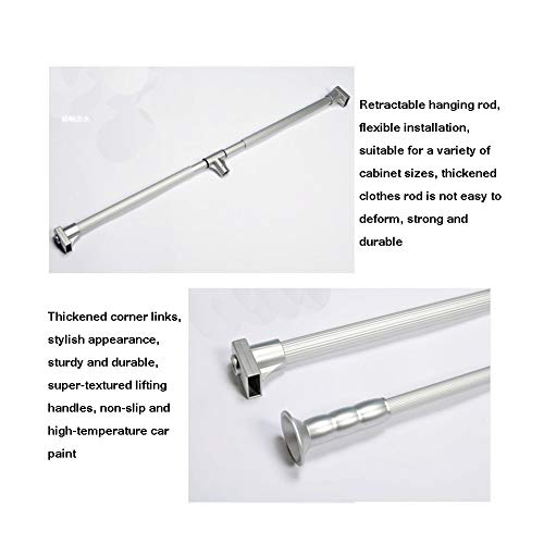 Support de rangement de levage de garde-robe réglable en aluminium robuste - 5