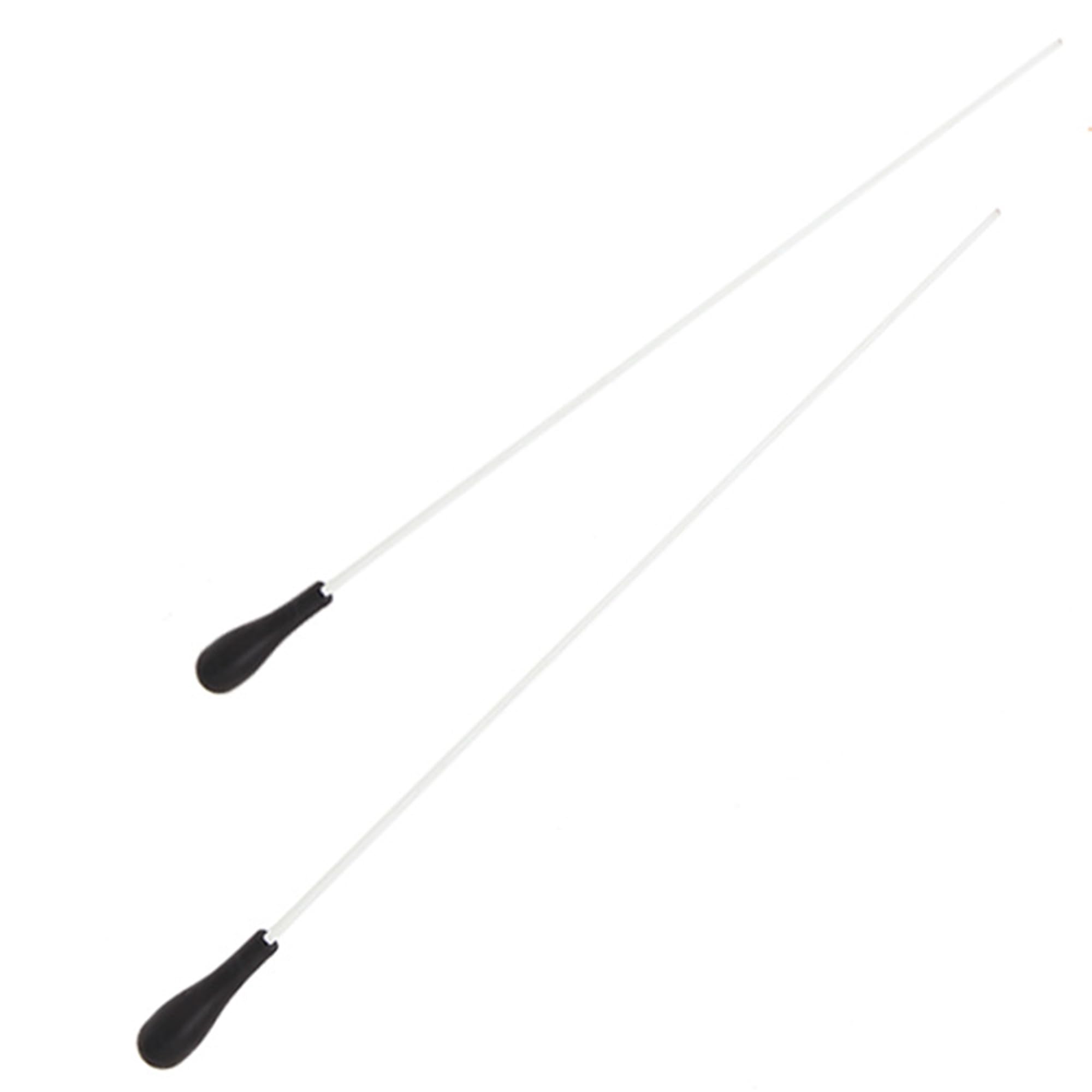BQLZR Silver Fibre Glass Music Conductor Baton w/Black ABS Handle Pack of 40