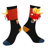 CJQLQN Food Themes Funny 3D Fries Socks Box, Crazy Cool Novelty Silly Socks Gifts for Women
