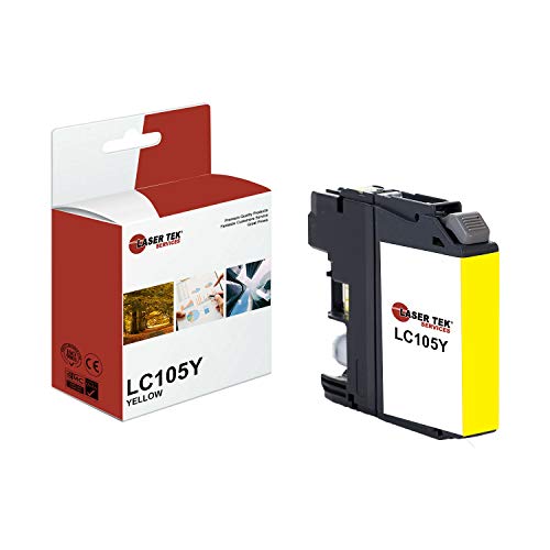 Laser Tek Services Compatible High Yield Ink Cartridge Replacement For Brother Lc-107 Lc105 Works With Brother Mfcj4310Dw J4410Dw Printers (Black, Cyan, Magenta, Yellow, 4 Pack) #TOP4