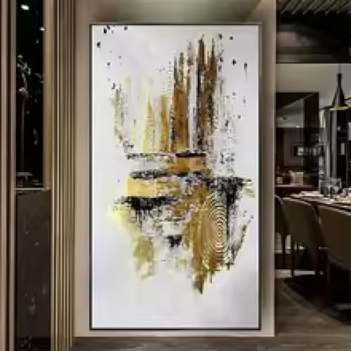 Peinture abstraite sur toile grand format pour sublimer une pièce sombre