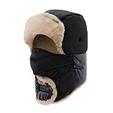 LY4U Sombrero de Invierno para Hombres con Mascarilla - Sombrero Térmico a Prueba de Viento con Orejeras para Esquí, Motociclismo y Actividades al Aire Libre