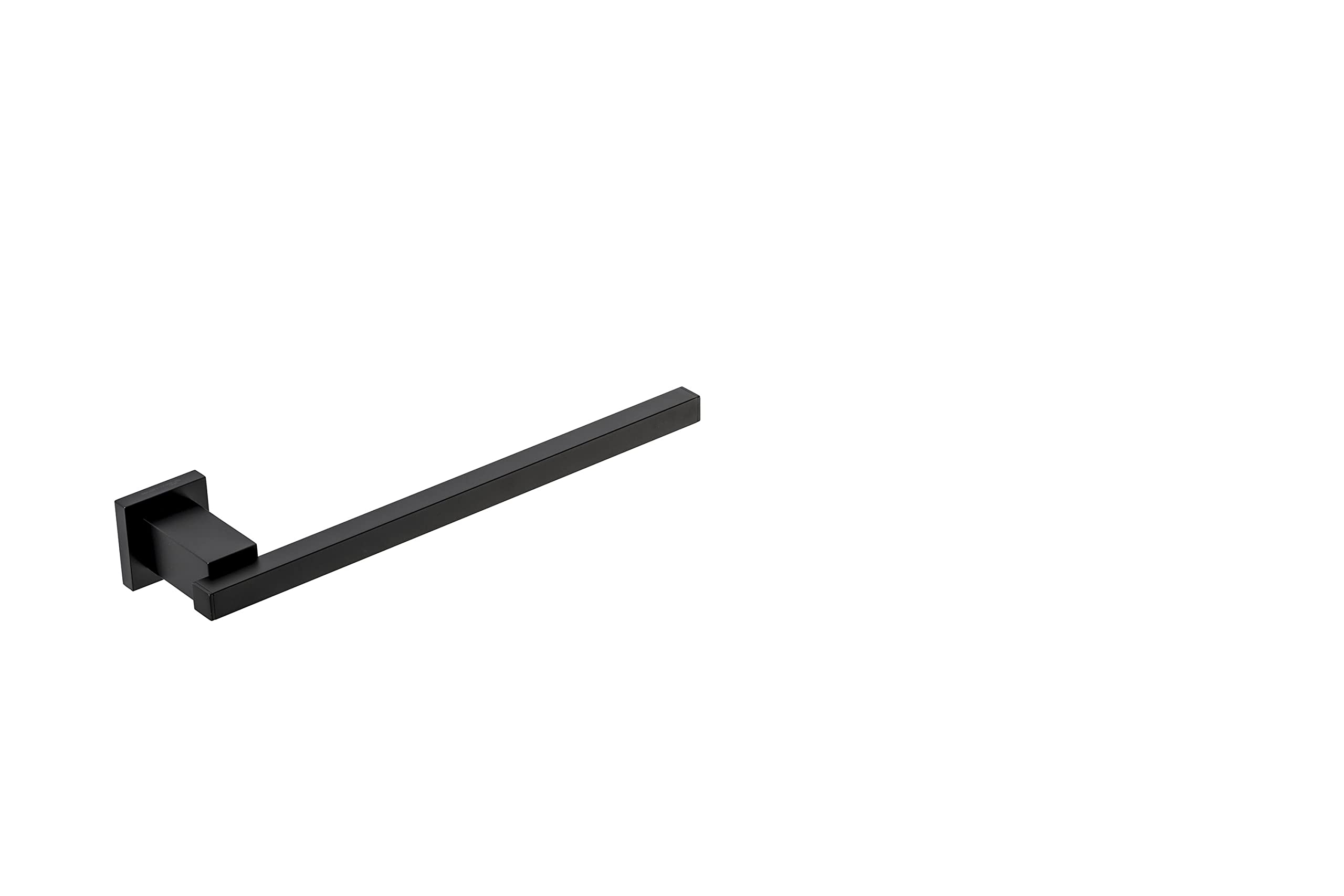 270S1-B Toallero de Pared 32cm | Soporte para Toallas y Paños de Cocina o Baño | Diseño Moderno y Elegante, Latón Cromado Negro Mate