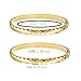 Xigocorsn Gold Bracelets for Women Stackable – 14K Gold Plated Stainless Steel Bangle Set, Waterproof Non Tarnish Chunky Chain Bracelets Jewelry Gift for Women