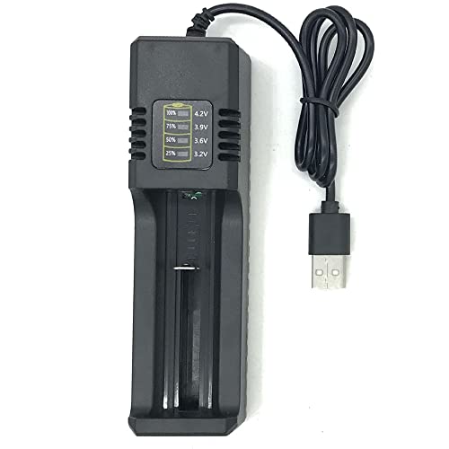 18650 Charger USB Single Charge 26650 21700 Single Slot USB Lithium Battery Charger 3.7v4.2v Fast Charge