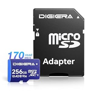 256 GB LT100 microSDXC UHS-I Speicherkarte mit Adapter - bis zu 170 MB/s, C10, U3, V30, Full HD, A2, Micro-SD-Karte für Smartphones, Tablets, Kameras, Spielekonsolen und Drohnen (1 Stück)