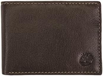 Timberland Men's Genuine Leather RFID Blocking Passcase Security Wallet, Brown, One Size