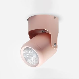 USMCPQVXN Foco de Techo Led para Montaje en Superficie, Foco de Aluminio Antideslumbrante, Lámpara de Acento, Luces de Techo Ajustables, Focos de Interior para Dormitorio, Galería, Pasillo/Rosa 3000K
